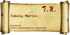 Tuboly Martin névjegykártya